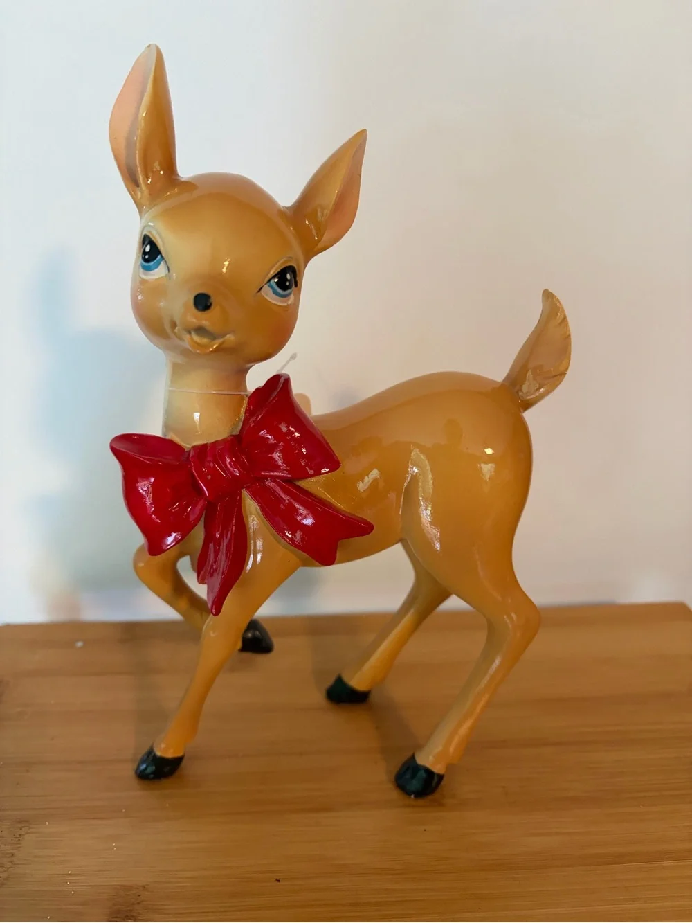 NWT Vintage-Style Deer Figurine Christmas Decor. Midcentury Modern Style 50s